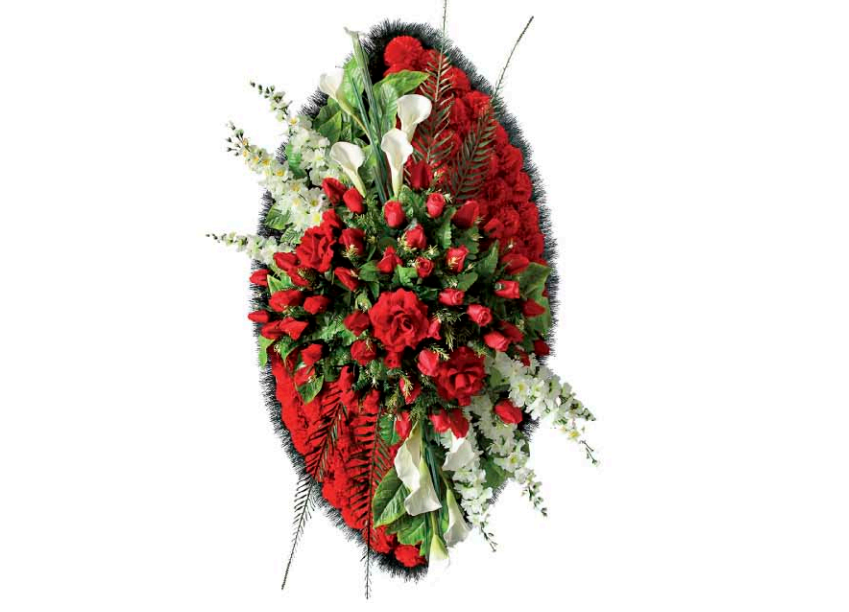 Венок траурный серия "Элитный" № 34 из искусственных цветов